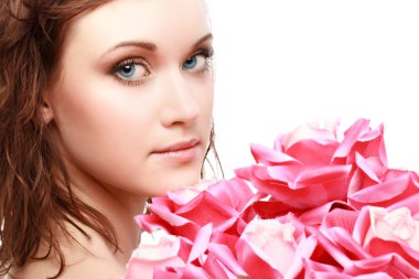 muhteşem güzel bir genç kadının portresi