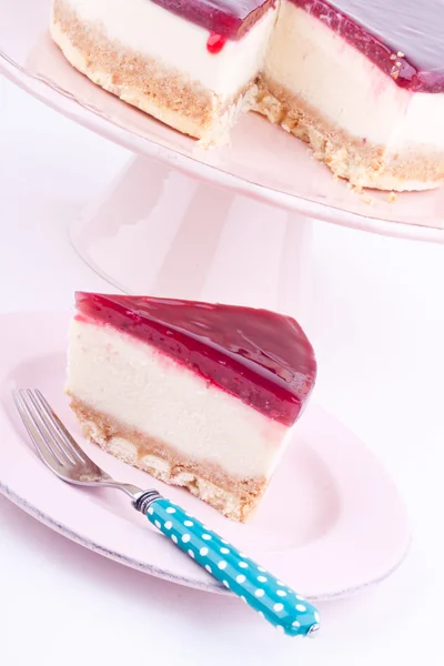 Raspberry cheesecake — Stock Photo, Image