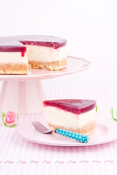 Raspberry cheesecake — Stock Photo, Image