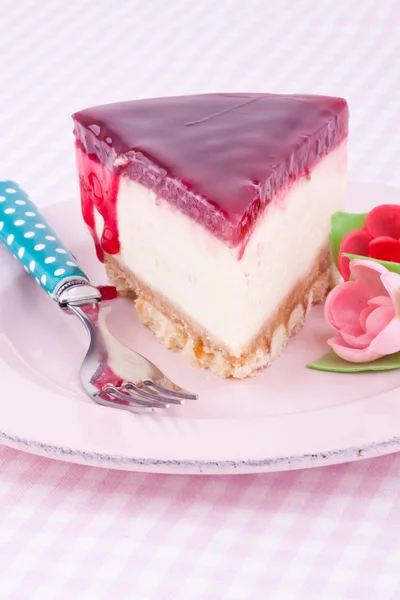 Raspberry cheesecake — Stock Photo, Image