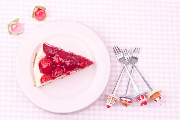 Gâteau au fromage aux fraises — Photo
