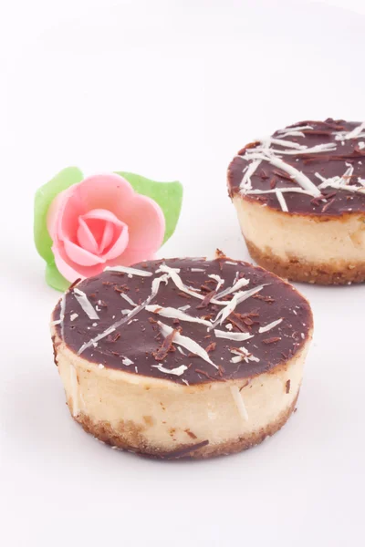 Mini choklad cheesecake — Stockfoto