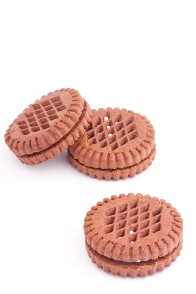 Galleta de chocolate con crema —  Fotos de Stock