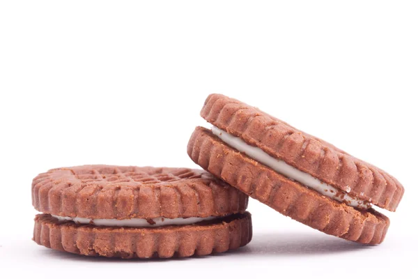 Galleta de chocolate con crema —  Fotos de Stock