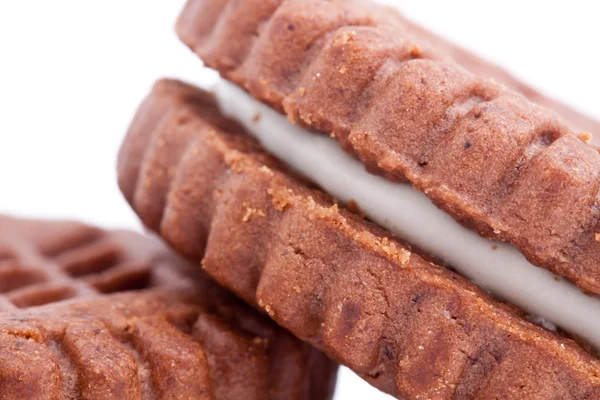 Galleta de chocolate con crema —  Fotos de Stock