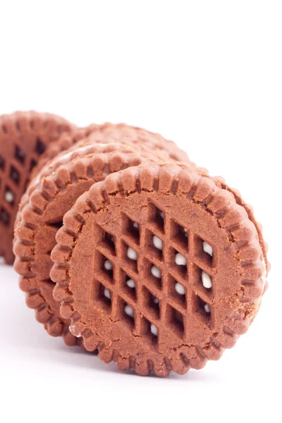 Galleta de chocolate con crema —  Fotos de Stock