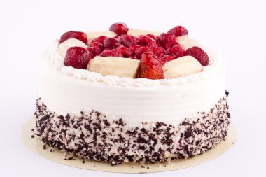 Kremalı meyveli kek.