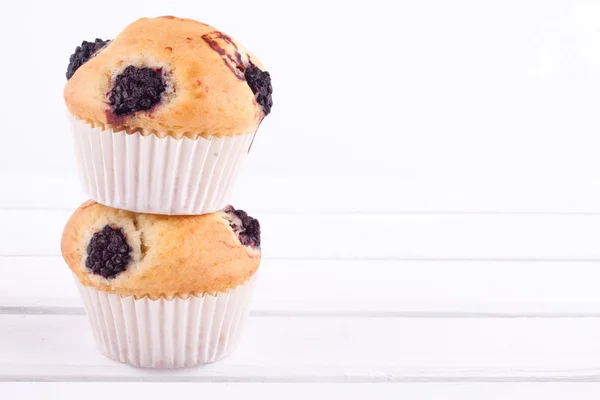 Muffins de amora — Fotografia de Stock