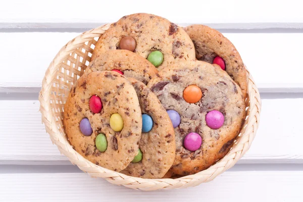 Scherpe chocolade chip cookies — Stockfoto