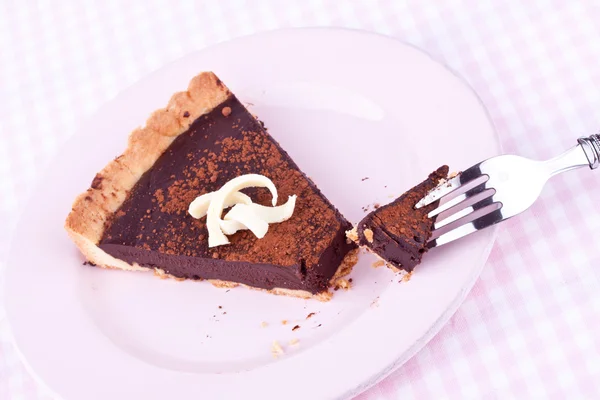 Tarta de chocolate con queso — Foto de Stock