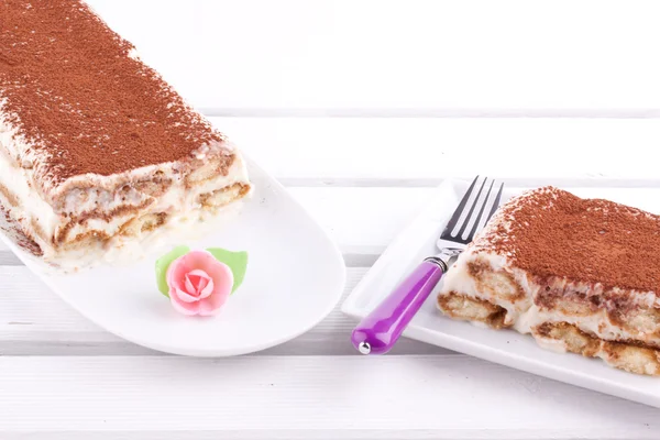 Ciasto tiramisu — Zdjęcie stockowe