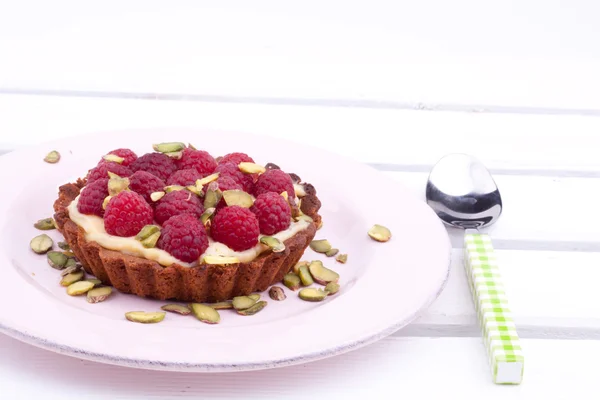 Raspberry mini tart — Stock Photo, Image