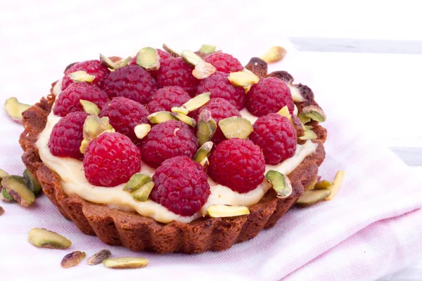 Raspberry mini tart — Stock Photo, Image