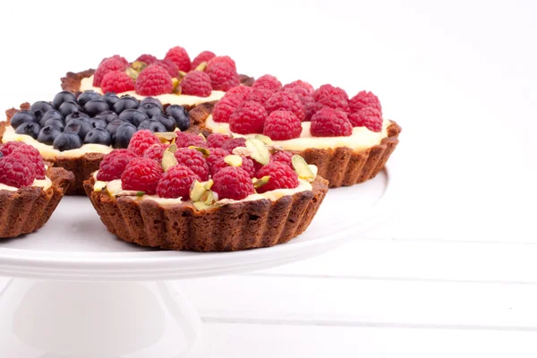 Raspberry mini tart — Stockfoto