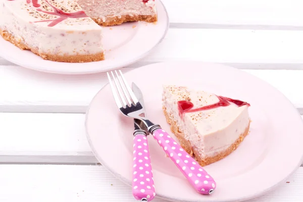 Ahududu cheesecake — Stok fotoğraf