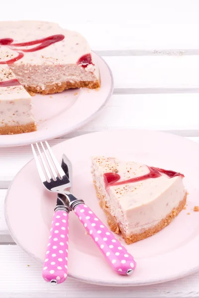 Ahududu cheesecake — Stok fotoğraf