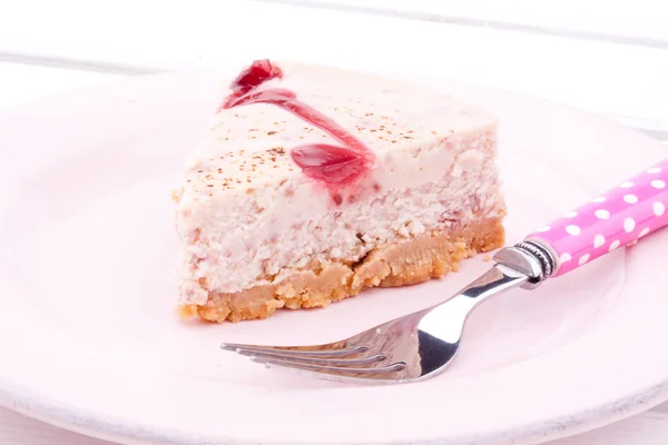 Raspberry cheesecake — Stock Photo, Image