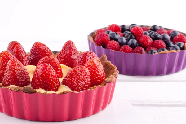 Blueberry,raspberry and strawberry tart — Stock Photo, Image