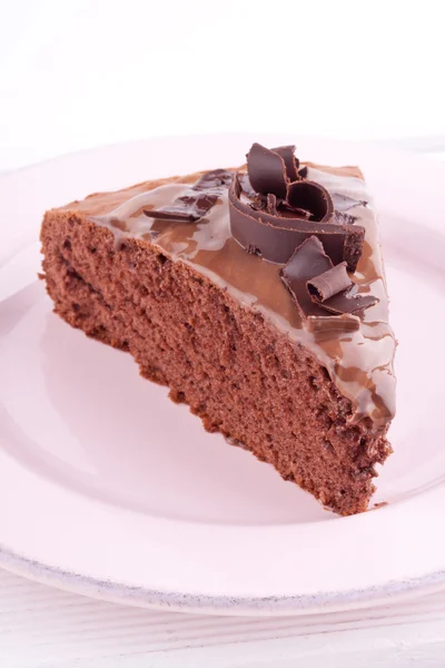 A slice of chocolate cake — Stock Photo, Image