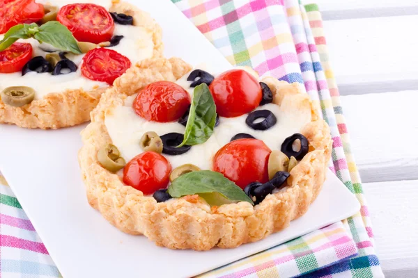 Cheese,tomato tart — Stock Photo, Image