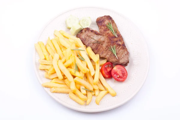 Prato lateral com carne bovina, frito francês — Fotografia de Stock