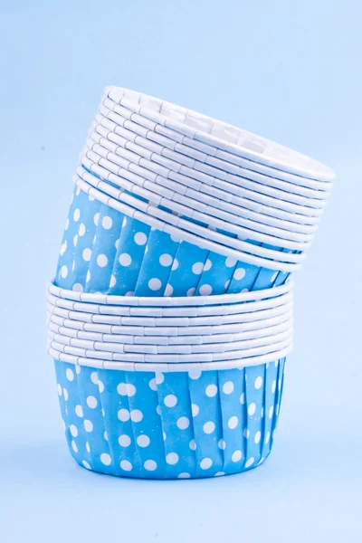 Blue cake cups — Stock Photo, Image