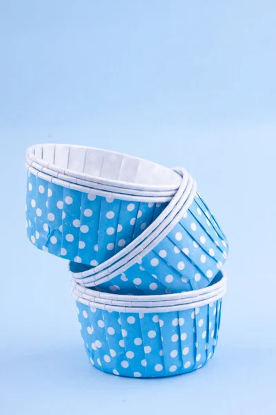 Blue cake cups — Stock Photo, Image