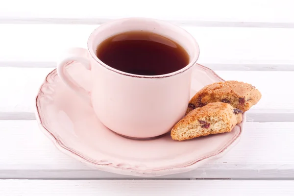 Filiżankę herbaty i ciastek — Zdjęcie stockowe
