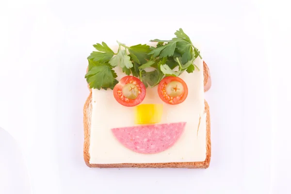 Face on bread — Stock Photo, Image