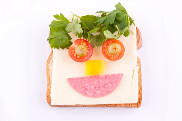 Face on bread — Stock Photo, Image