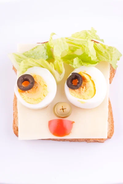 Face on bread — Stock Photo, Image