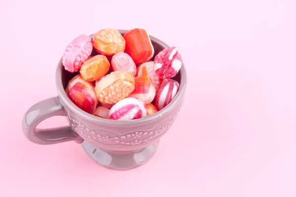 A cup of candys — Stock Photo, Image