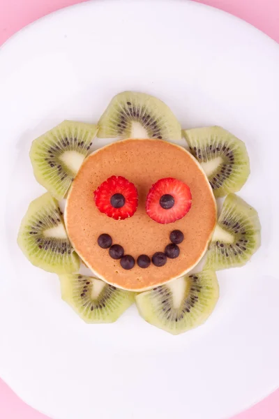 Face on pancake — Stock Photo, Image