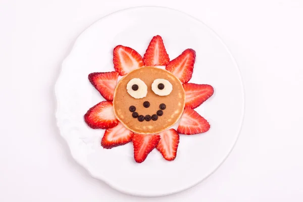 Face on pancake — Stock Photo, Image