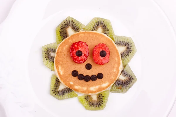 Face on pancake — Stock Photo, Image