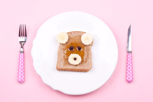 Face on bread — Stock Photo, Image