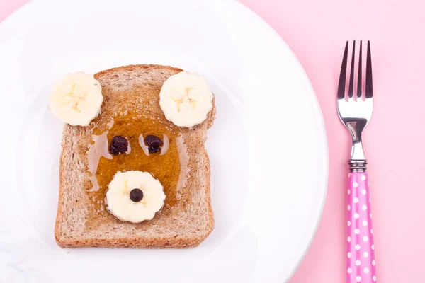 Face on bread — Stock Photo, Image