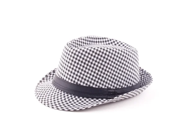 Hat,decorated with small checks — Stock Photo, Image