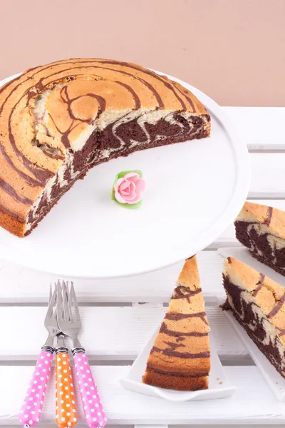 Marble cake — Stock Photo, Image