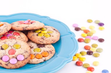 çikolatalı kurabiye üzerinde yüz