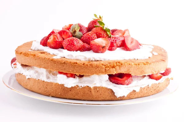 Strawberry cream cake — Stock Photo, Image