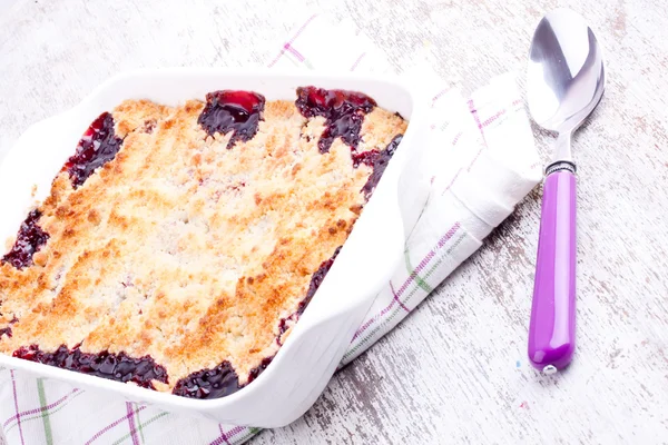 Crumble van kersen — Stockfoto