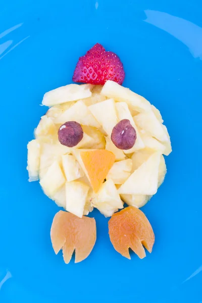 Face with fruits — Stock Photo, Image