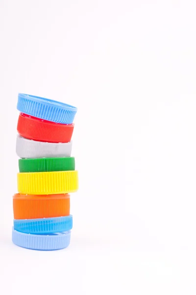 Plastic bottle caps — Stock Photo, Image