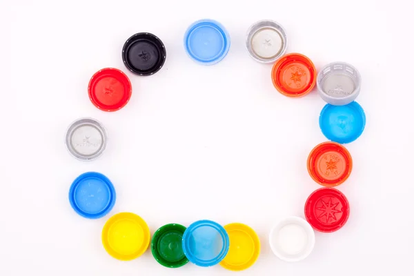 Plastic bottle caps — Stock Photo, Image