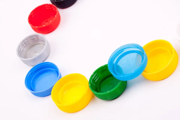 Plastic bottle caps — Stock Photo, Image