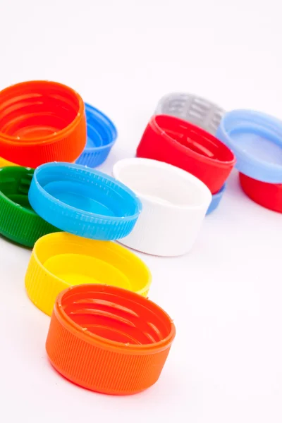 Plastic bottle caps — Stock Photo, Image