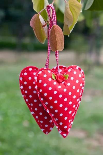 Corazón de tela colgante — Foto de Stock