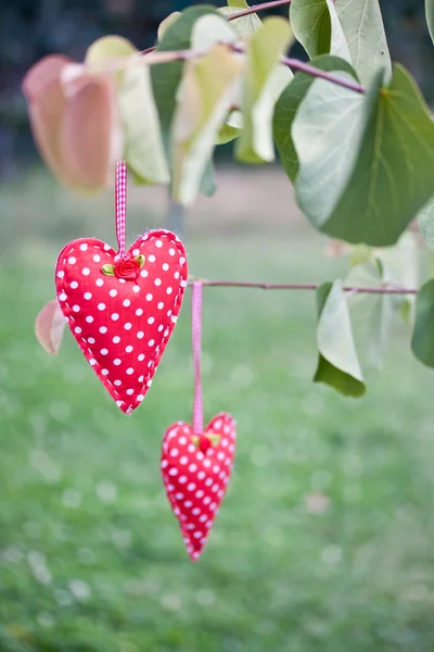 Corazón de tela colgante — Foto de Stock