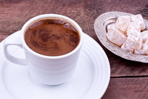 Caffè turco e delizia turca — Foto Stock